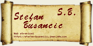 Stefan Busančić vizit kartica
